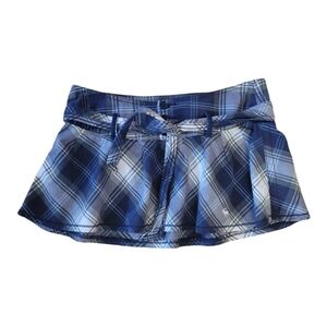 Abercrombie & Fitch Blue Plaid Mini Skirt